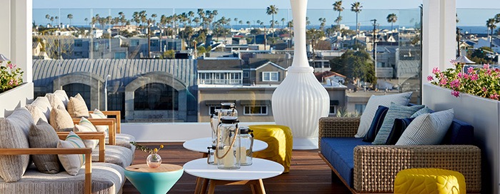 Topside Roof Deck at Lido House in Newport Beach